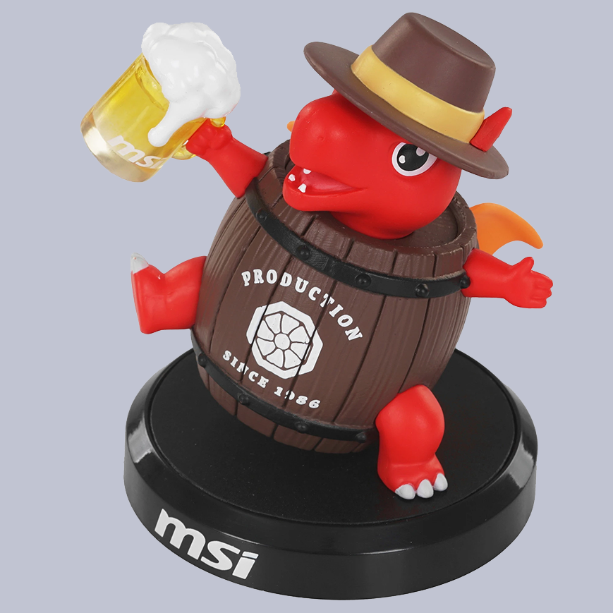 Lucky with beer